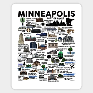 Minneapolis Map Sticker